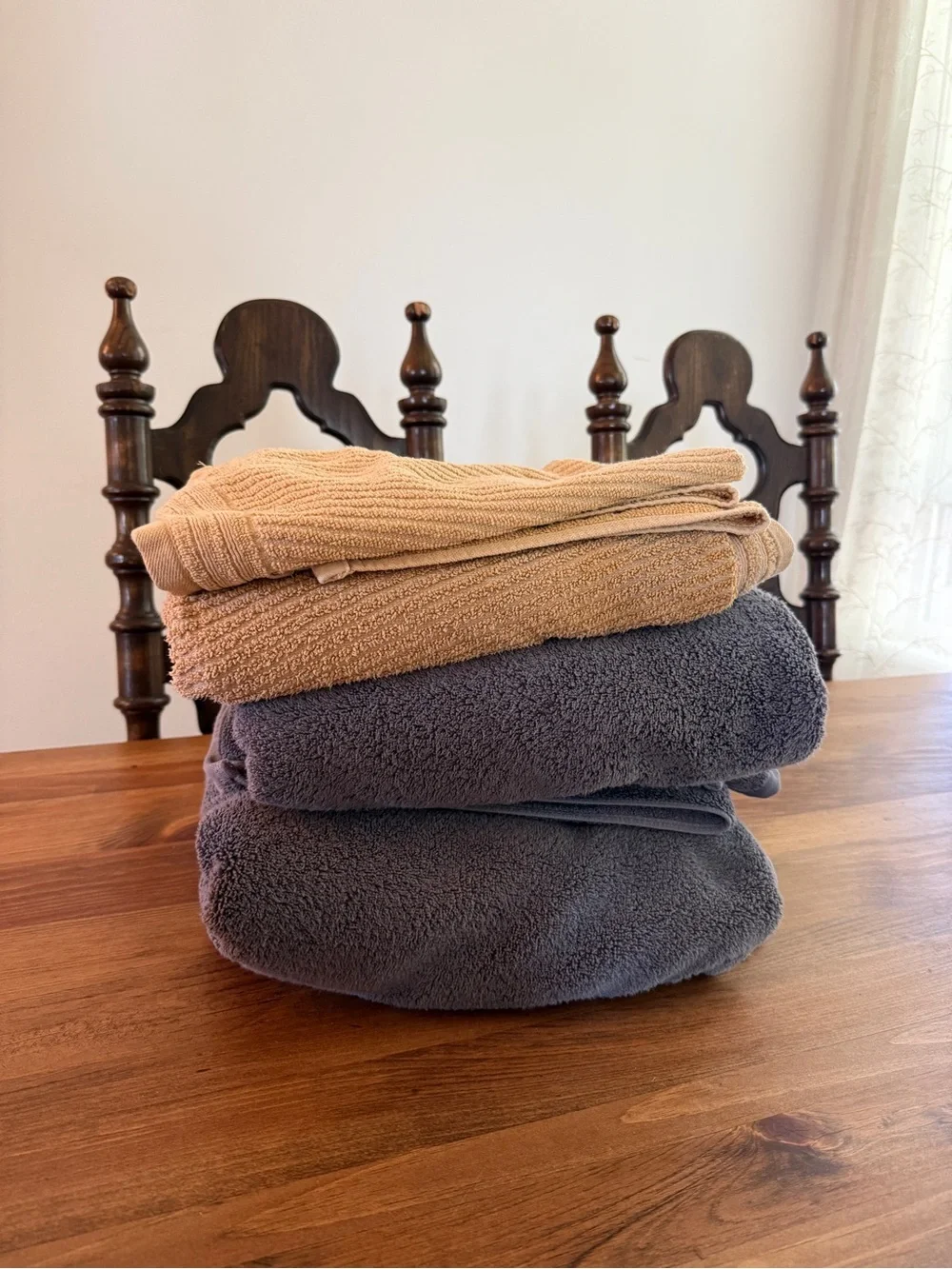 Brooks Brothers Gray and Mustard Towel with Brand Tag